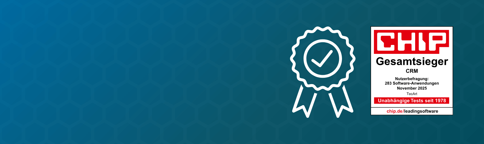 TecArt ist Gesamtsieger der Kategorie CRM im CHIP Ranking